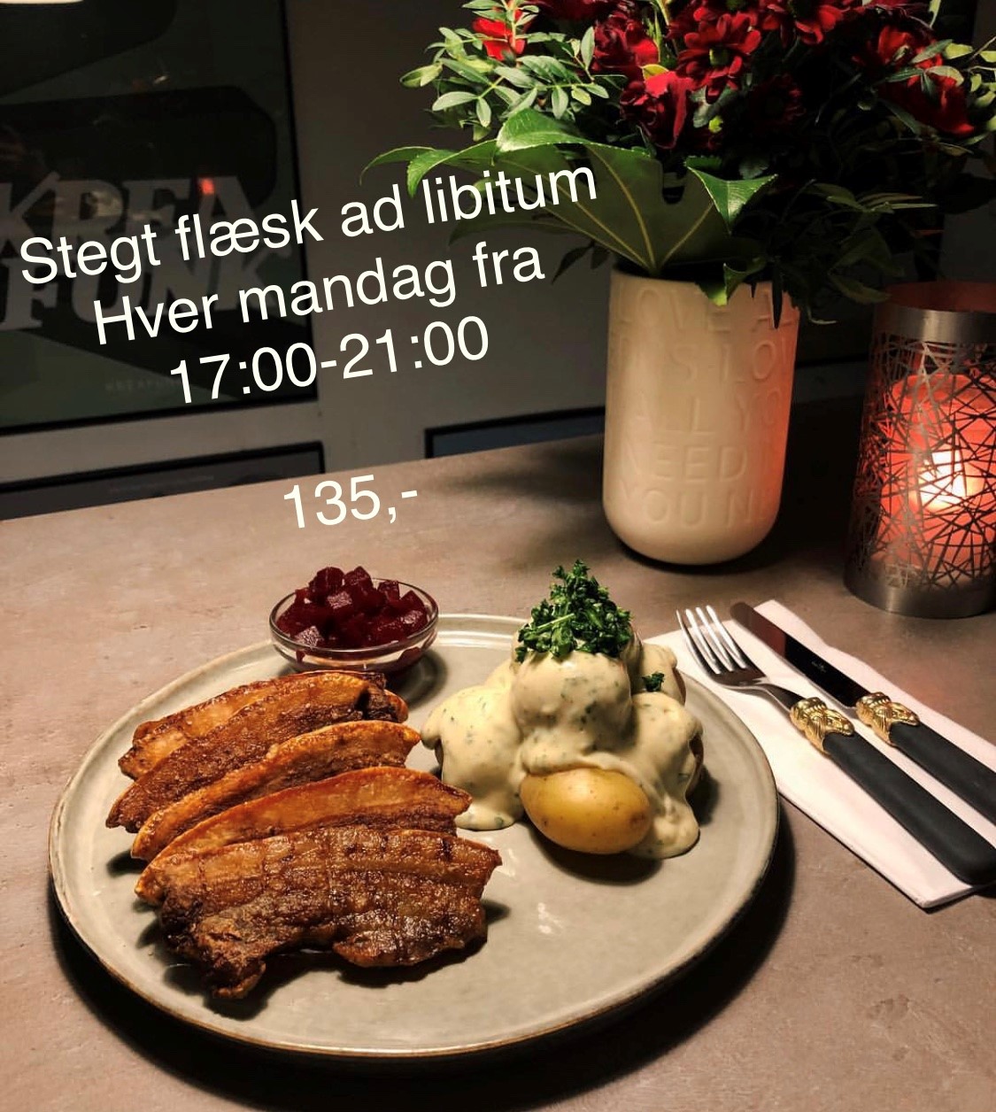 stegt flæsk i greve
